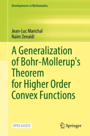 Cover of A Generalization of Bohr-Mollerup's Theorem for Higher Order Convex Functions