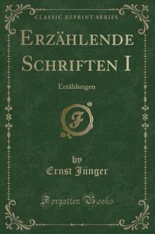 Cover of Erzählende Schriften I