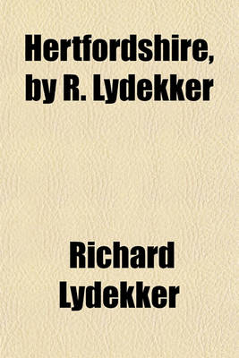 Book cover for Hertfordshire, by R. Lydekker