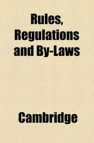 Cover of Rules, Regulations and By-Laws