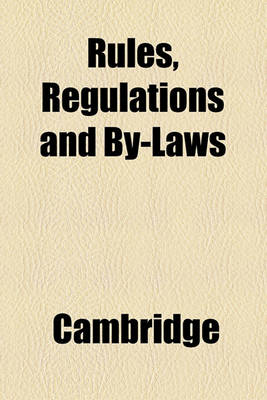 Book cover for Rules, Regulations and By-Laws