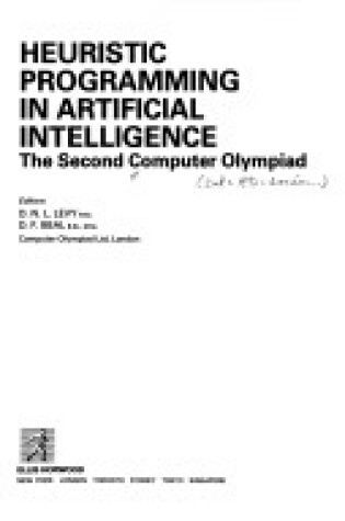 Cover of Heuristic Programming in Artificial Intelligence