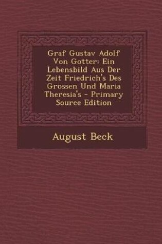 Cover of Graf Gustav Adolf Von Gotter