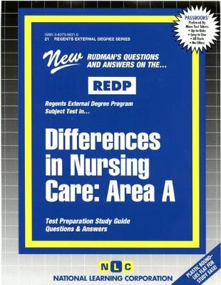 Book cover for DIFFERENCES IN NURSING CARE: AREA A