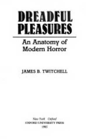 Cover of Dreadful Pleasures