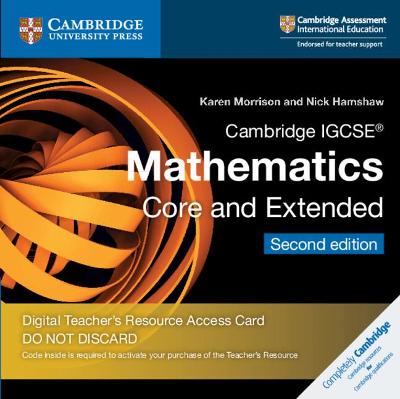 Book cover for Cambridge IGCSE® Mathematics Core and Extended Cambridge Elevate Teacher's Resource Access Card