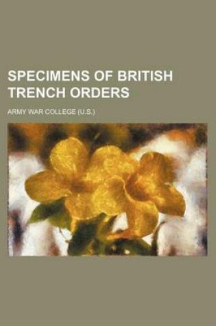 Cover of Specimens of British Trench Orders