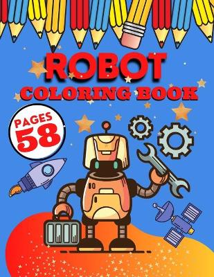 Book cover for Robot Coloring Book