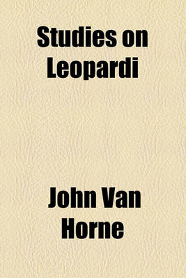 Book cover for Studies on Leopardi