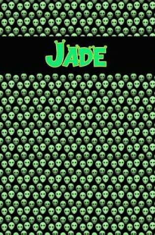 Cover of 120 Page Handwriting Practice Book with Green Alien Cover Jade