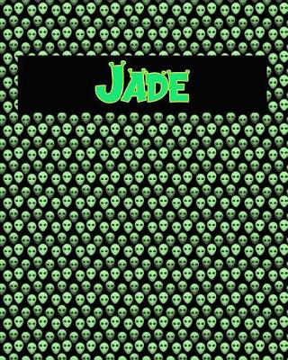 Book cover for 120 Page Handwriting Practice Book with Green Alien Cover Jade