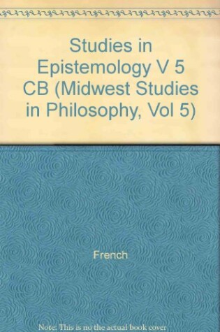 Cover of Studies in Epistemology V 5 CB
