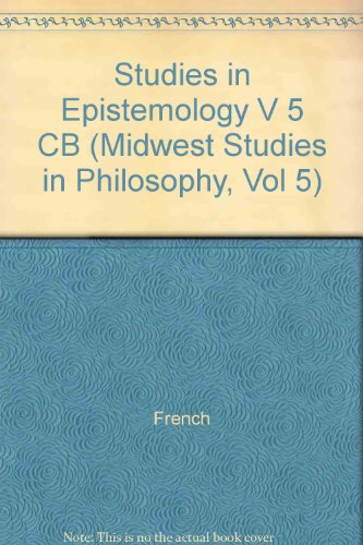 Book cover for Studies in Epistemology V 5 CB