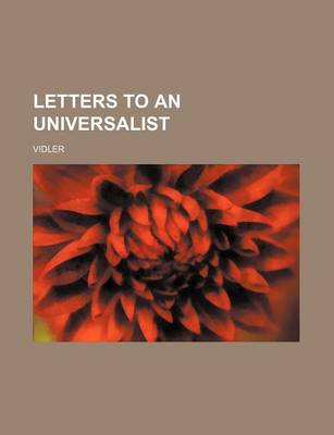 Book cover for Letters to an Universalist