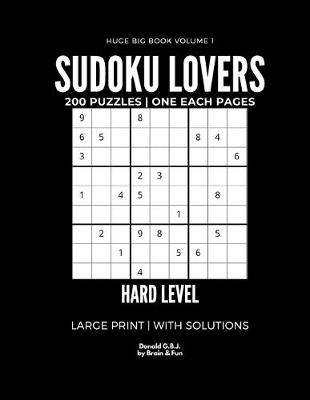 Cover of Sudoku Lovers Huge Big Book Large Print Hard Level