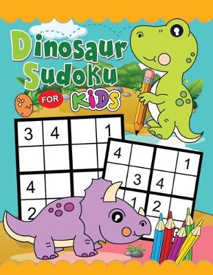 Book cover for Dinosaur Sudoku Book for Kid