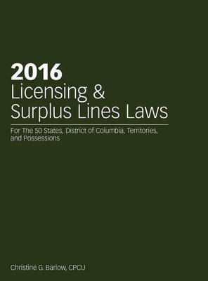 Book cover for 2016 Licensing & Surplus Lines Laws