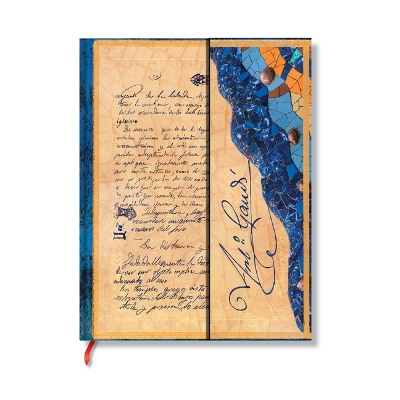 Book cover for Gaudi, The Manuscript of Reus (Embellished Manuscripts Collection) Midi Unlined Hardback Journal (Elastic Band Closure)