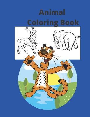 Book cover for Animal Coloring Book