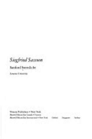 Cover of Siegfried Sassoon