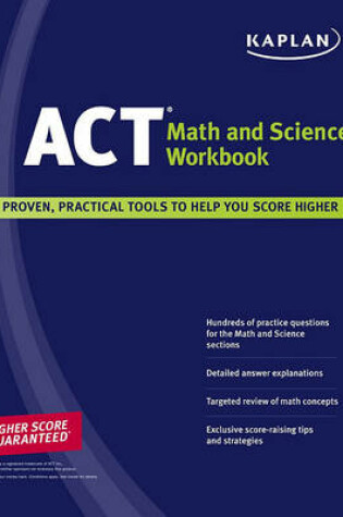 Cover of Kaplan ACT Math and Science Workbook