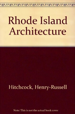 Cover of Rhode Island Architecture