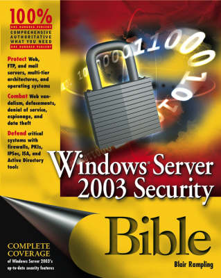 Book cover for Windows Server 2003 Security Bible