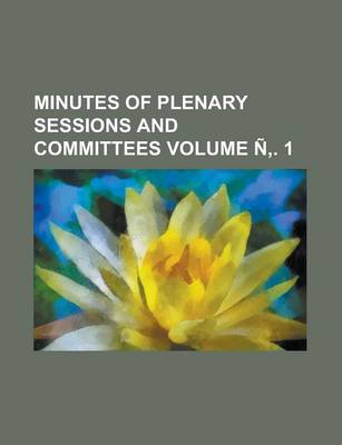 Book cover for Minutes of Plenary Sessions and Committees Volume N . 1