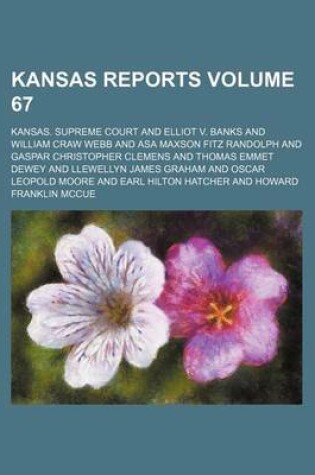 Cover of Kansas Reports Volume 67