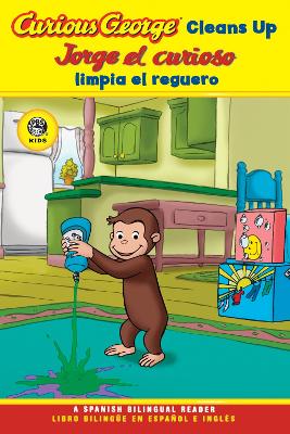 Book cover for Curious George Cleans Up Spanish/english Bilingual Edition