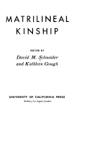 Cover of Matrilineal Kinship