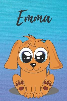 Book cover for Emma dog coloring book / notebook / journal / diary