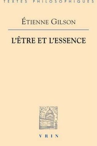 Cover of L'Etre Et l'Essence
