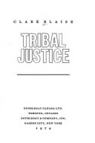 Cover of Tribal Justice