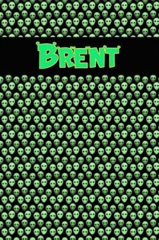 Cover of 120 Page Handwriting Practice Book with Green Alien Cover Brent