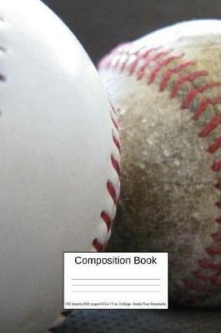 Cover of Composition Book 100 Sheets/200 Pages/8.5 X 11 In. College Ruled/ Two Baseballs