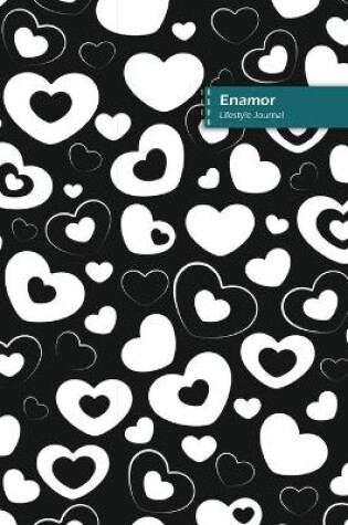 Cover of Enamor Lifestyle Journal, Blank Write-in Notebook, Dotted Lines, Wide Ruled, Size (A5) 6 x 9 In (Black)