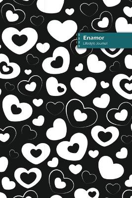 Book cover for Enamor Lifestyle Journal, Blank Write-in Notebook, Dotted Lines, Wide Ruled, Size (A5) 6 x 9 In (Black)