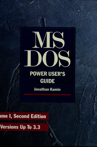 Cover of M. S.-DOS Power User's Guide