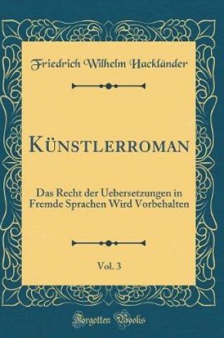 Cover of Kunstlerroman, Vol. 3