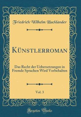 Book cover for Kunstlerroman, Vol. 3