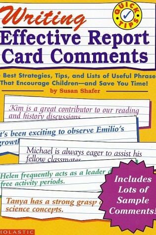 Cover of Writing Effective Report Card Comments