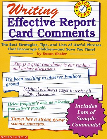 Book cover for Writing Effective Report Card Comments