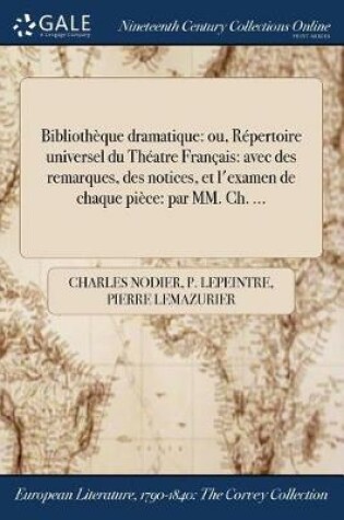 Cover of Bibliotheque Dramatique