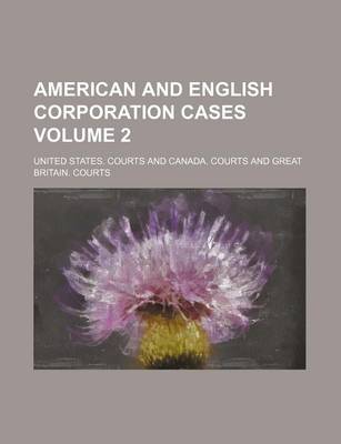 Book cover for American and English Corporation Cases Volume 2