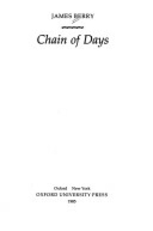 Cover of Chain of Days