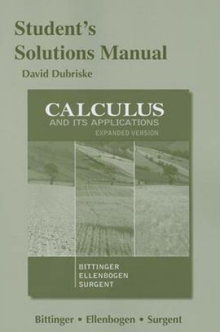 Cover of Students Solutions Manual for Calculus and Its Application, Expanded Version