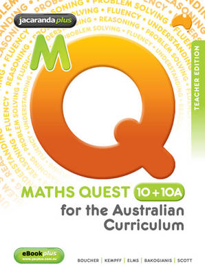 Book cover for Maths Quest 10 + 10a for the Australian Curriculum Teacher Edition & EGuidePLUS