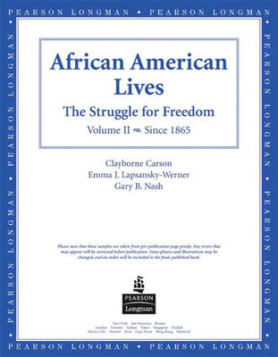 Book cover for African American Lives, American History, Preliminary Edition, Volume II