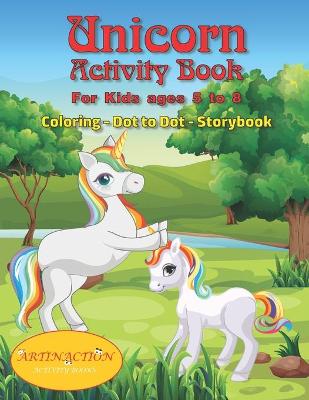 Book cover for Unicorn Activity Book For kids ages 5 to 8